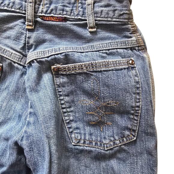 Vintage Landlubber Denim Jeans 70s Retro Girls Bell Bottom Pants Size 5 Groovy - Picture 5 of 9